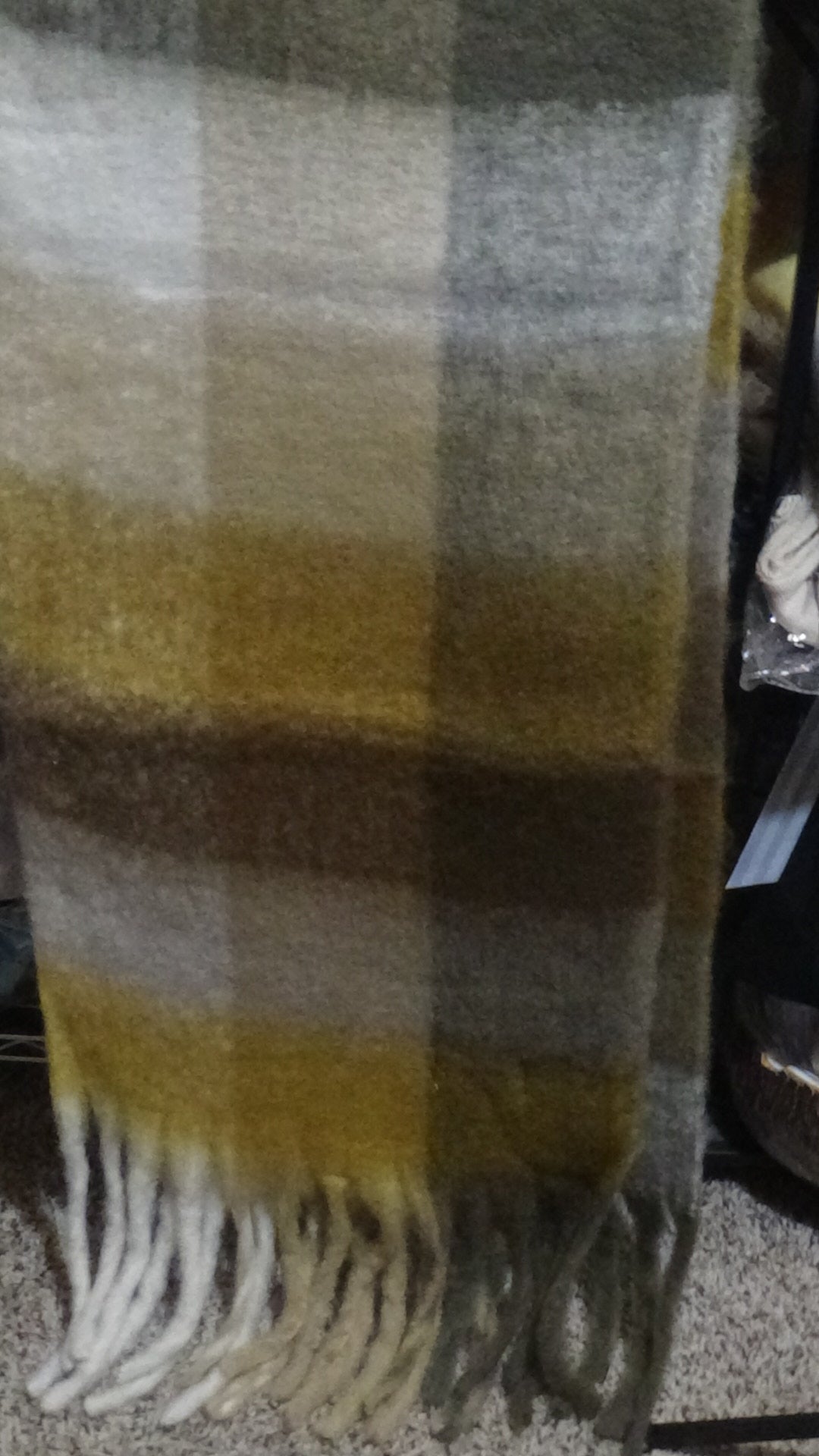 Lennie Check Blanket Scarf  and  Gloves
