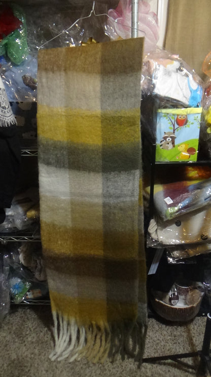 Lennie Check Blanket Scarf  and  Gloves