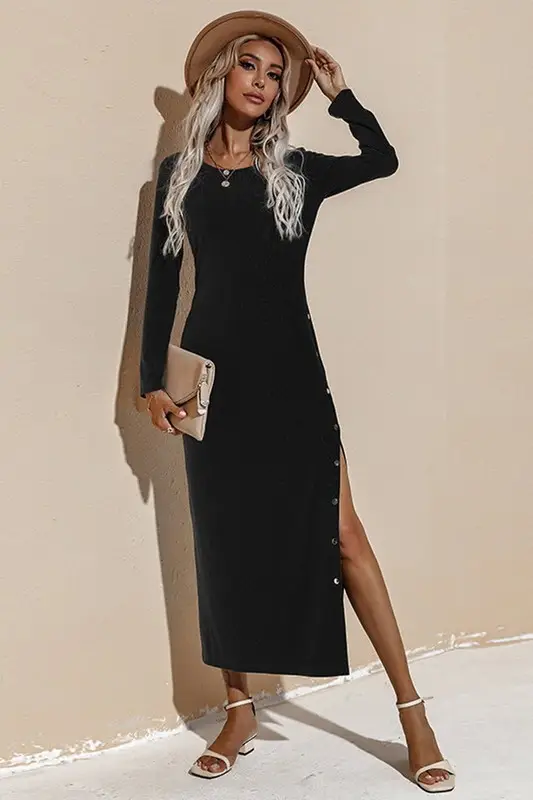 Solid Color Long Sleeved DRESS  Now $12.00